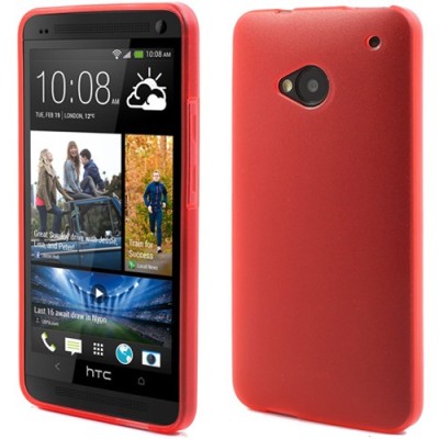 Perregimas HTC One M7 raudonas dėklas (Dėkliukas) / Priedai.lt