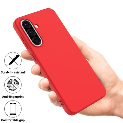„Shell“ kieto silikono (TPU) dėklas - raudonas (Galaxy A56 / A36)