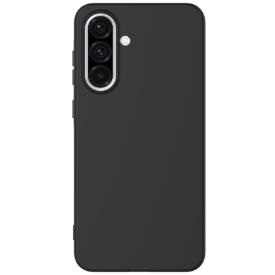 "Shell" hard silicone (TPU) case - black (Galaxy A37 / A36 / A56)