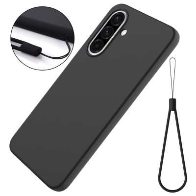 „Shell“ kieto silikono (TPU) dėklas - juodas (Galaxy A37 / A36 / A56)