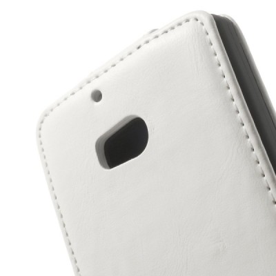 Nokia Lumia 930 klasisks ādas vertikāli atvēramais balts maciņš / Vacins.lv