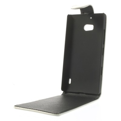 Nokia Lumia 930 klasisks ādas vertikāli atvēramais balts maciņš / Vacins.lv