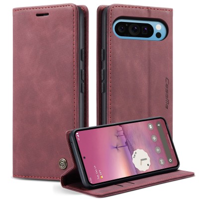 „CaseMe“ Retro solidus atverčiamas dėklas - bordo (Pixel 10 Pro XL)