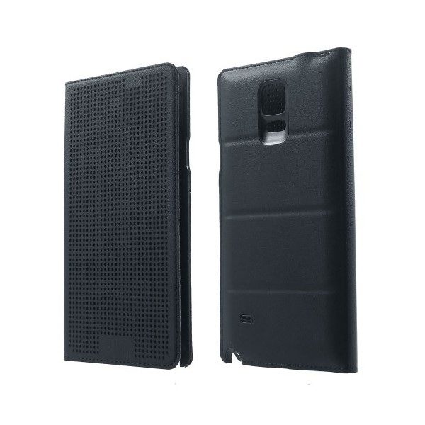 Atvērams „Dot View“ maciņš - melns (Galaxy Note 4)