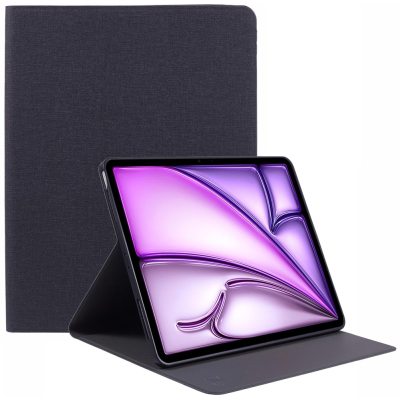 „X-LEVEL“ atverčiamas tekstilinis dėklas - juodas (iPad Air 13 2026 / iPad Air 13 2025 / iPad Air 13 2024)