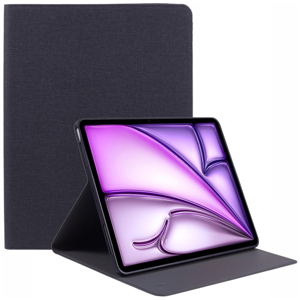 „X-LEVEL“ atverčiamas tekstilinis dėklas - juodas (iPad Air 13 2026 / iPad Air 13 2025 / iPad Air 13 2024)