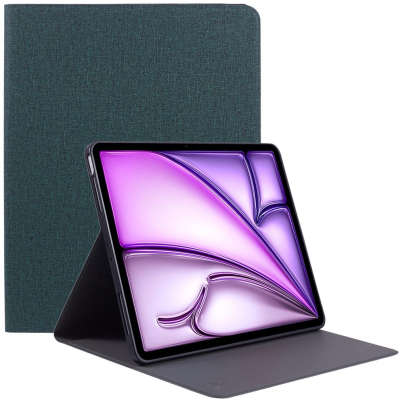 „X-LEVEL“ atverčiamas tekstilinis dėklas - žalias (iPad Air 13 2026 / iPad Air 13 2025 / iPad Air 13 2024)