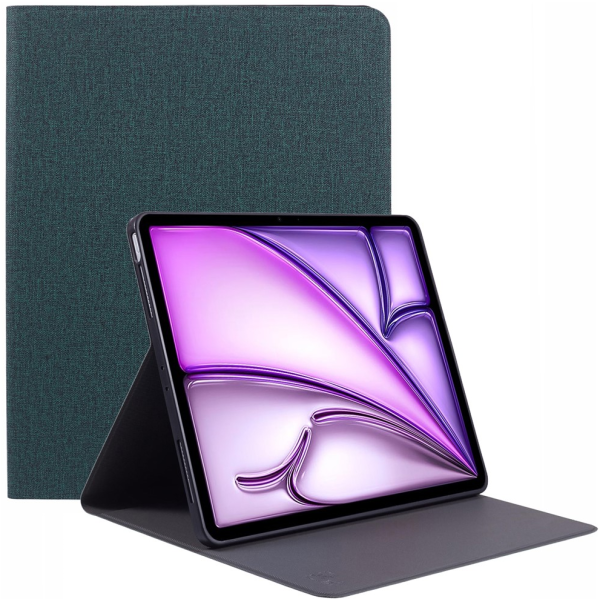 „X-LEVEL“ atverčiamas tekstilinis dėklas - žalias (iPad Air 13 2026 / iPad Air 13 2025 / iPad Air 13 2024)
