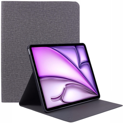 „X-LEVEL“ atverčiamas tekstilinis dėklas - pilkas (iPad Air 13 2026 / iPad Air 13 2025 / iPad Air 13 2024)