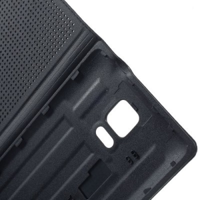 Samsung Galaxy Note 4 N910 Smart Dot View atvērams melns ādas maciņš / Vacins.lv
