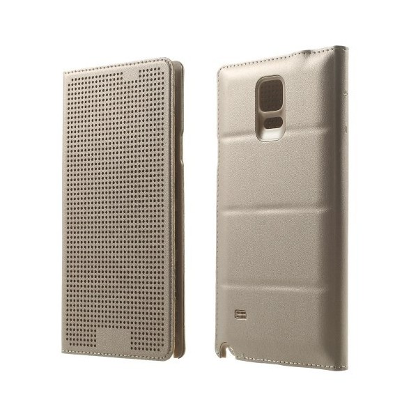 Atverčiamas „Dot View“ dėklas - auksinis (Galaxy Note 4)