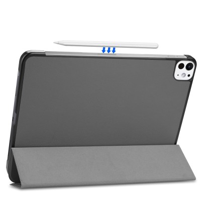 „Saige" Atverčiamas dėklas - pilkas (iPad Pro 11 (2025) / 11 (2024))