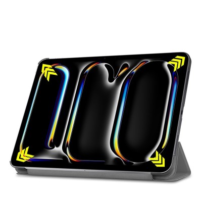 „Saige" Atverčiamas dėklas - pilkas (iPad Pro 11 (2025) / 11 (2024))