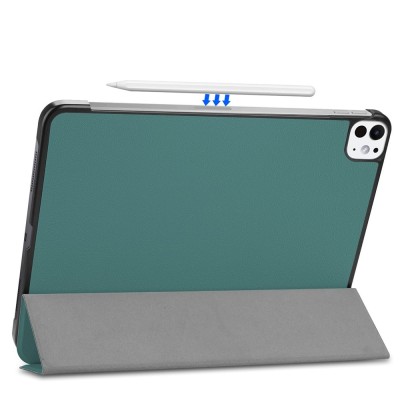 „Saige" Atverčiamas dėklas - žalias (iPad Pro 11 (2025) / 11 (2024))