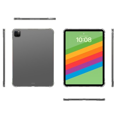 Sustiprintos apsaugos kieto silikono (TPU) dėklas - skaidrus (iPad Pro 13 (2025) / 13 (2024))