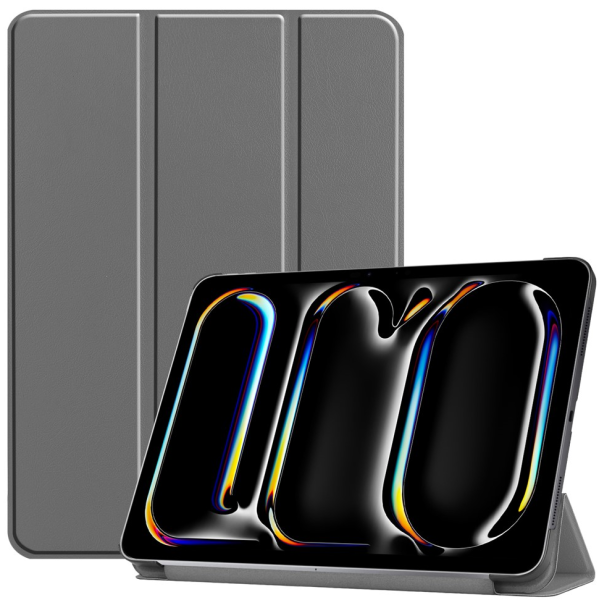„Saige" Atverčiamas dėklas - pilkas (iPad Pro 13 (2025) / 13 (2024))
