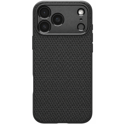 „Spigen“ Liquid Air Apple iPhone 17 Pro Max juodas kieto silikono dėklas - nugarėlė | Priedai.lt