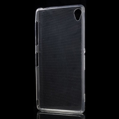 Sony Xperia Z3 skaidrus (permatomas) kieto silikono TPU ploniausias pasaulyje dėklas / Priedai.lt