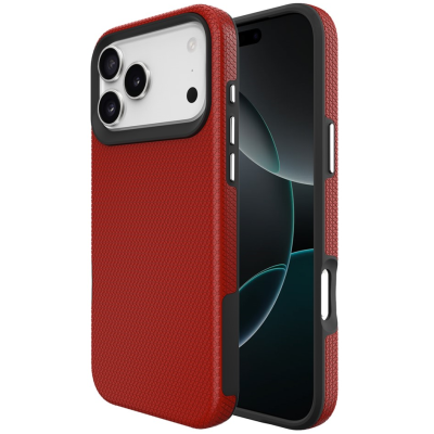 „TUKU“ Shockproof MagSafe kieto silikono  dėklas - raudonas (iPhone 17 Pro)