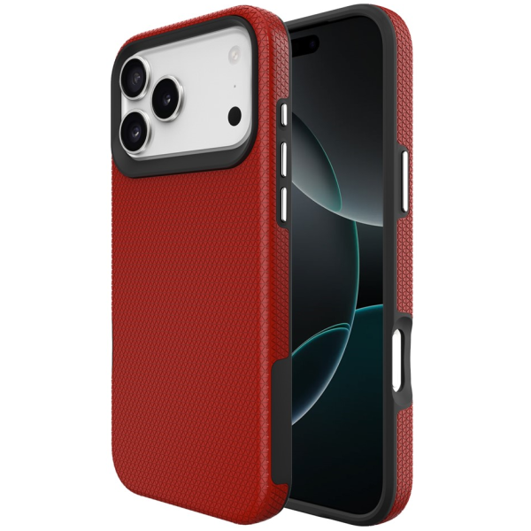 „TUKU“ Shockproof MagSafe kieto silikono  dėklas - raudonas (iPhone 17 Pro)