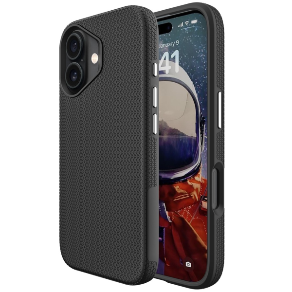 „TUKU“ Shockproof MagSafe kieto silikono  dėklas - juodas (iPhone 17)