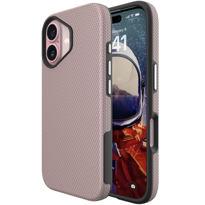 „TUKU“ Shockproof MagSafe kieto silikono  dėklas - rožinis (iPhone 17)