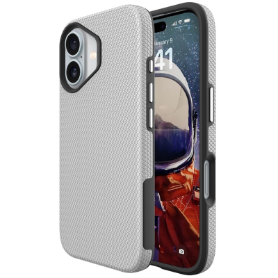„TUKU“ Shockproof MagSafe kieto silikono  dėklas - sidabrinis (iPhone 17)