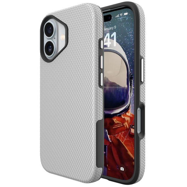„TUKU“ Shockproof MagSafe kieto silikono  dėklas - sidabrinis (iPhone 17)