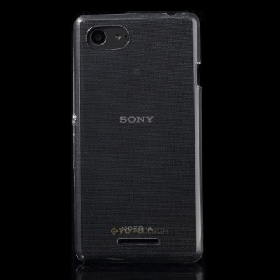 Sony Xperia E3 dzidrs (caurspīdīgs) cieta silikona TPU pasaulē planākais apvalks / Vacins.lv