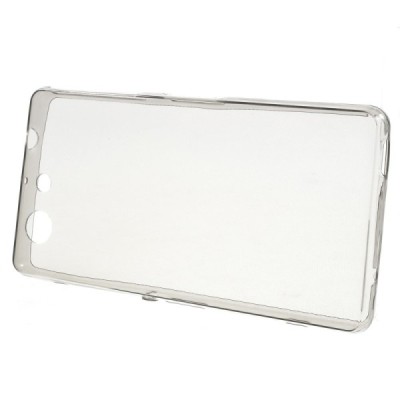 Sony Xperia Z3 Compact dzidrs (caurspīdīgs) cieta silikona TPU pasaulē planākais pelēks apvalks / Vacins.lv