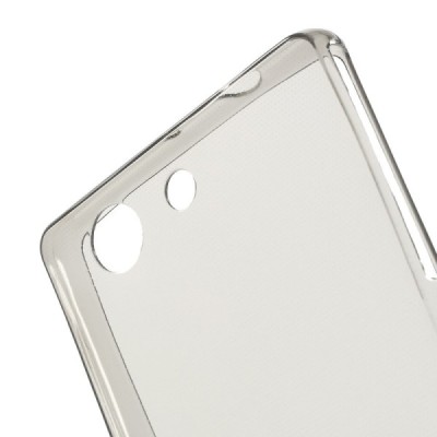 Sony Xperia Z3 Compact dzidrs (caurspīdīgs) cieta silikona TPU pasaulē planākais pelēks apvalks / Vacins.lv