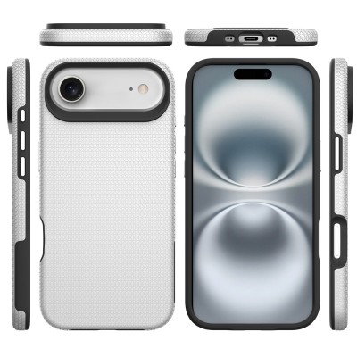 „TUKU“ Shockproof MagSafe kieto silikono  dėklas - sidabrinis (iPhone Air)