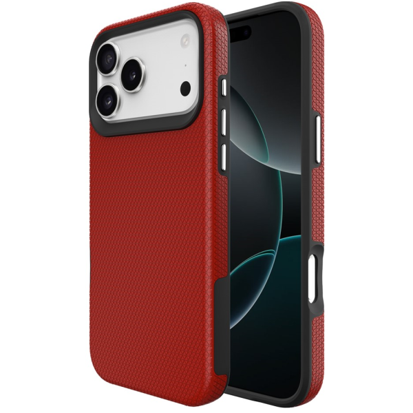 „TUKU“ Shockproof MagSafe kieto silikono  dėklas - raudonas (iPhone 17 Pro Max)