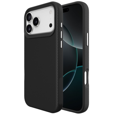 „TUKU“ Shockproof MagSafe kieto silikono  dėklas - juodas (iPhone 17 Pro Max)
