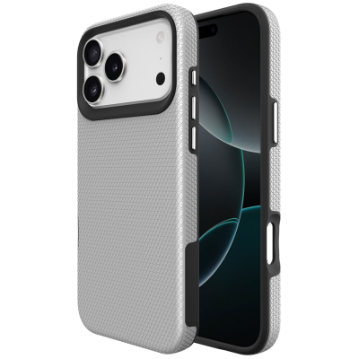 „TUKU“ Shockproof MagSafe kieto silikono  dėklas - sidabrinis (iPhone 17 Pro Max)