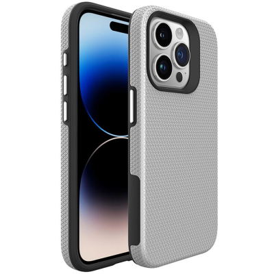 „TUKU“ Shockproof MagSafe kieto silikono  dėklas - sidabrinis (iPhone 16 Pro Max)