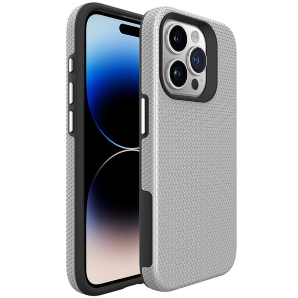 „TUKU“ Shockproof MagSafe kieto silikono  dėklas - sidabrinis (iPhone 16 Pro Max)