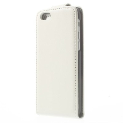 Apple iPhone 6 (6s) klasikinis vertikaliai atverčiamas baltas odinis dėklas / Priedai.lt