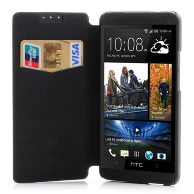 „Mercury Goospery“ atverčiamas HTC One M7 juodas dėklas (Dėkliukas) / Priedai.lt