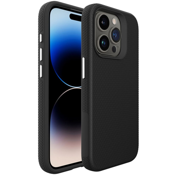 „TUKU“ Shockproof MagSafe kieto silikono  dėklas - juodas (iPhone 16 Pro Max)