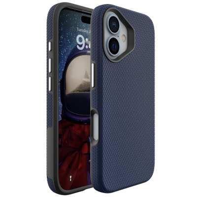 „TUKU“ Shockproof MagSafe kieto silikono  dėklas - mėlynas (iPhone 16)