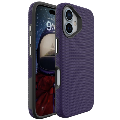 „TUKU“ Shockproof MagSafe kieto silikono  dėklas - violetinis (iPhone 16)