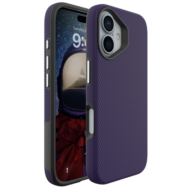 „TUKU“ Shockproof MagSafe kieto silikono  dėklas - violetinis (iPhone 16)