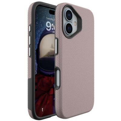 „TUKU“ Shockproof MagSafe kieto silikono  dėklas - rožinis (iPhone 16)