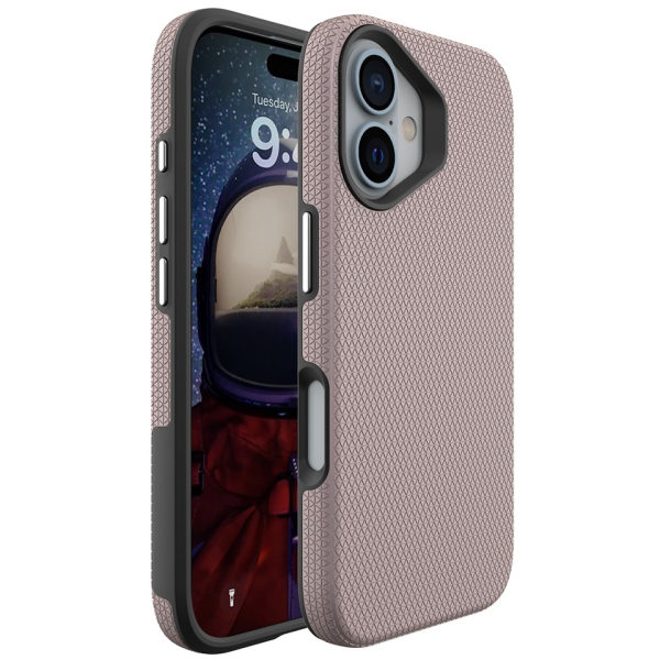„TUKU“ Shockproof MagSafe kieto silikono  dėklas - rožinis (iPhone 16)