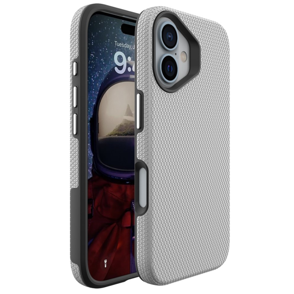 „TUKU“ Shockproof MagSafe kieto silikono  dėklas - sidabrinis (iPhone 16)