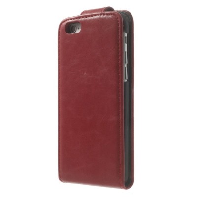 Apple iPhone 6 (6s) klasisks ādas vertikāli atvēramais sarkans maciņš / Vacins.lv
