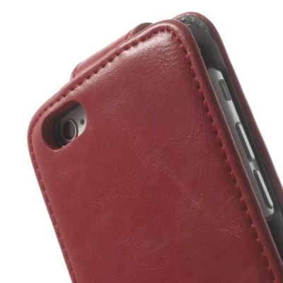 Apple iPhone 6 (6s) klasisks ādas vertikāli atvēramais sarkans maciņš / Vacins.lv