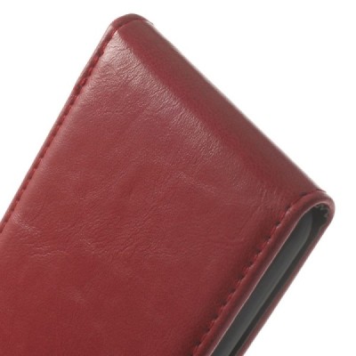 Apple iPhone 6 (6s) klasisks ādas vertikāli atvēramais sarkans maciņš / Vacins.lv