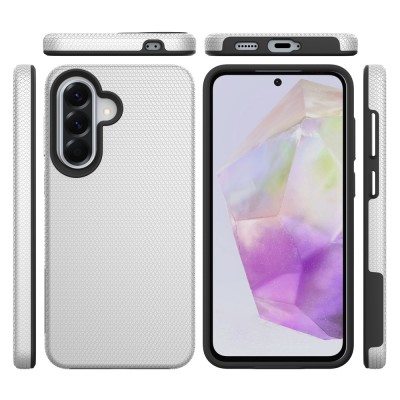 „TUKU“ Shockproof MagSafe kieto silikono  dėklas - sidabrinis (Galaxy A57)